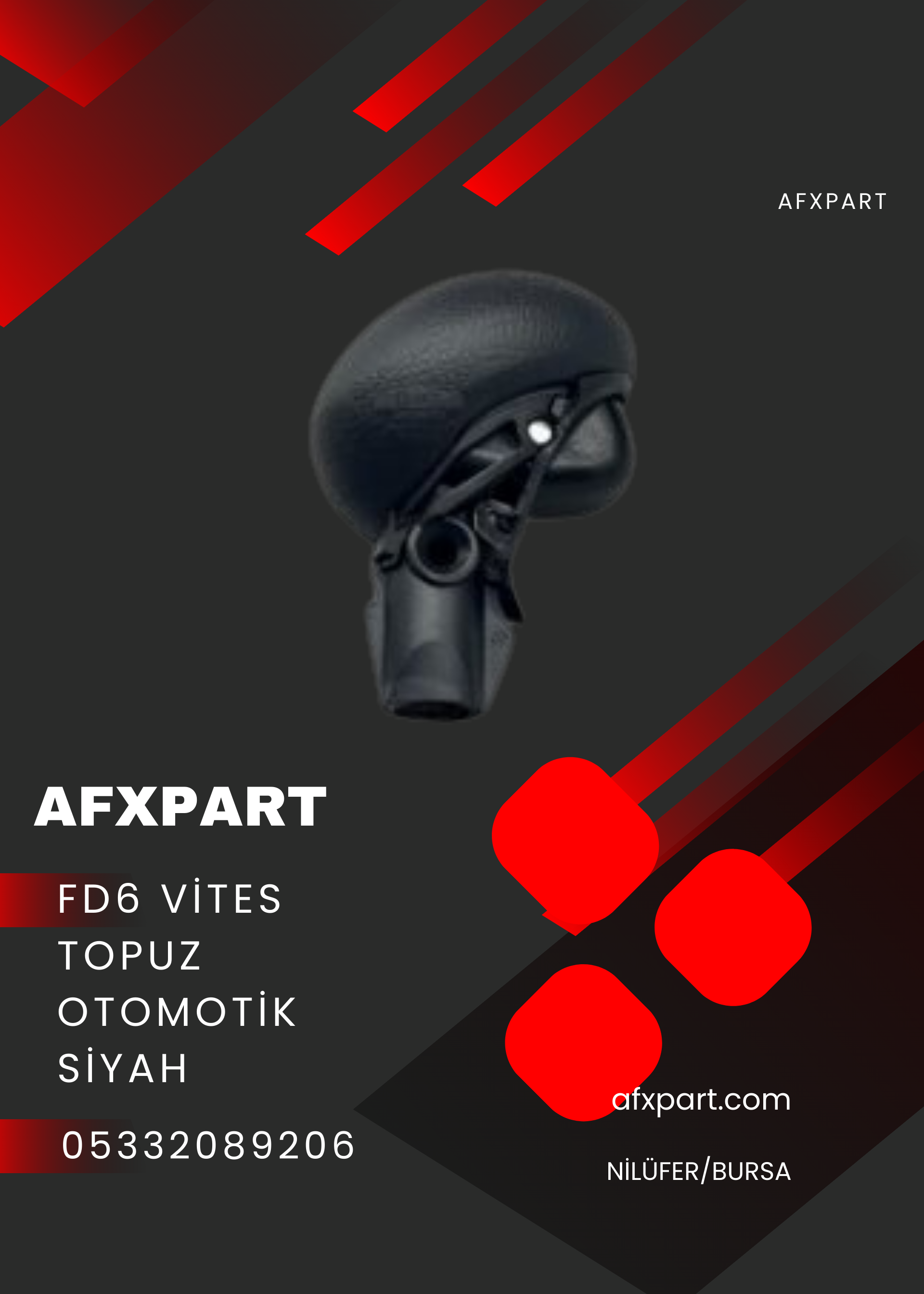 FD6 Civic Vites Topuzu Otomatik Siyah 2006-2011  54130-SNA-A81