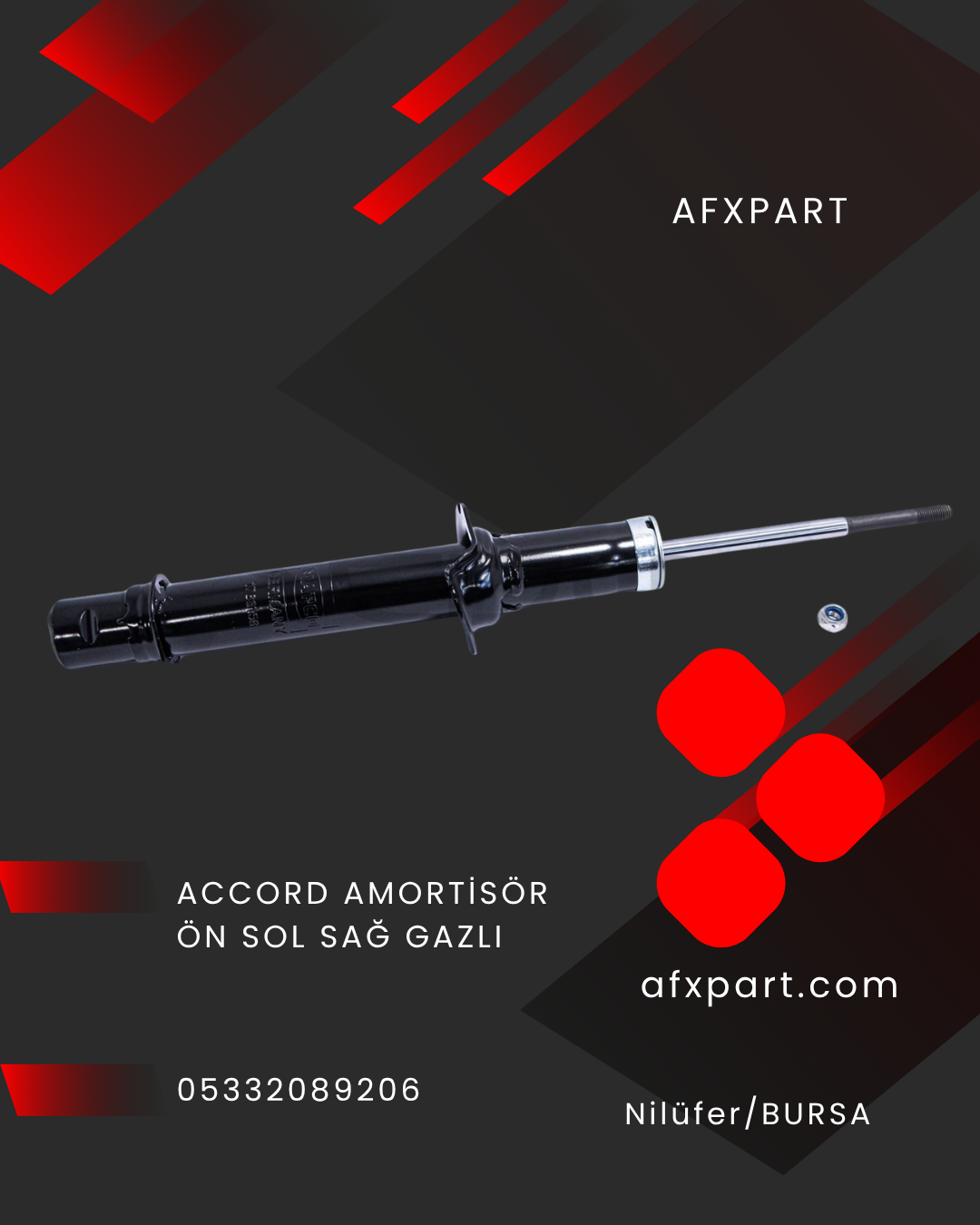 Accord Amortisör Ön Sol/Sağ Gazlı 2003-2007   51605-SEF-E02